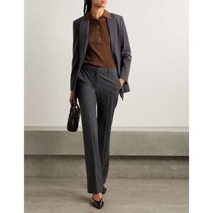 Theory Gray Wool Blend Straight Leg Pants Size 10